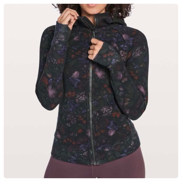 lululemon athletica Tops - Lululemon Scuba Hoodie Frozen Flourish Multi Black